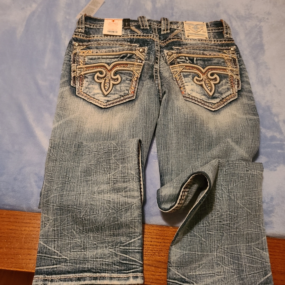 Mens NWT Rock Revival straight jeans size 32x30 - Picture 5 of 6